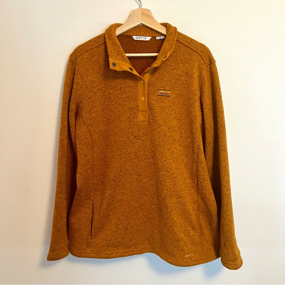 2x (Two) Orvis Quarter Snap Fleece Pullover Sweaters – XL - Picture 2 of 9